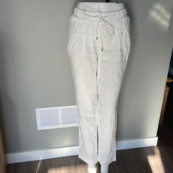 Jones New York White Linen/Cotton Pants NEW Size 4 - Picture 1 of 4